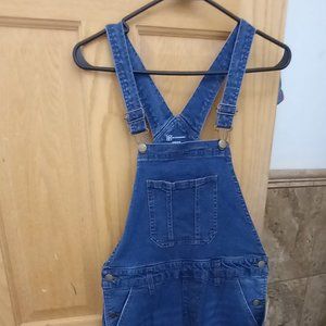 Womens distressed denim overalls NWT